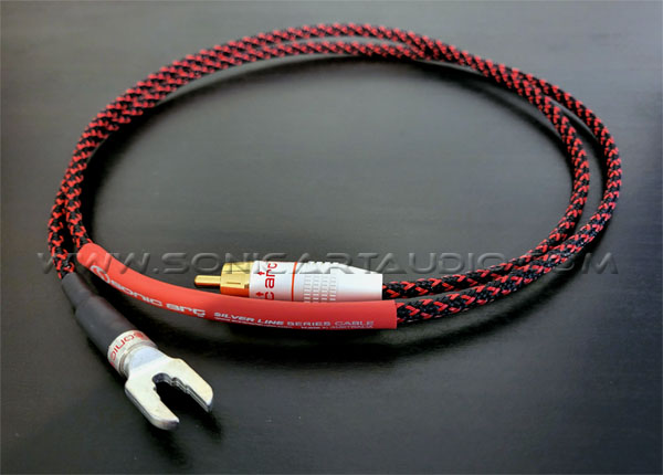 SONIC ART GROUNDING CABLE 1.5m "SPADE & RCA" - Click Image to Close